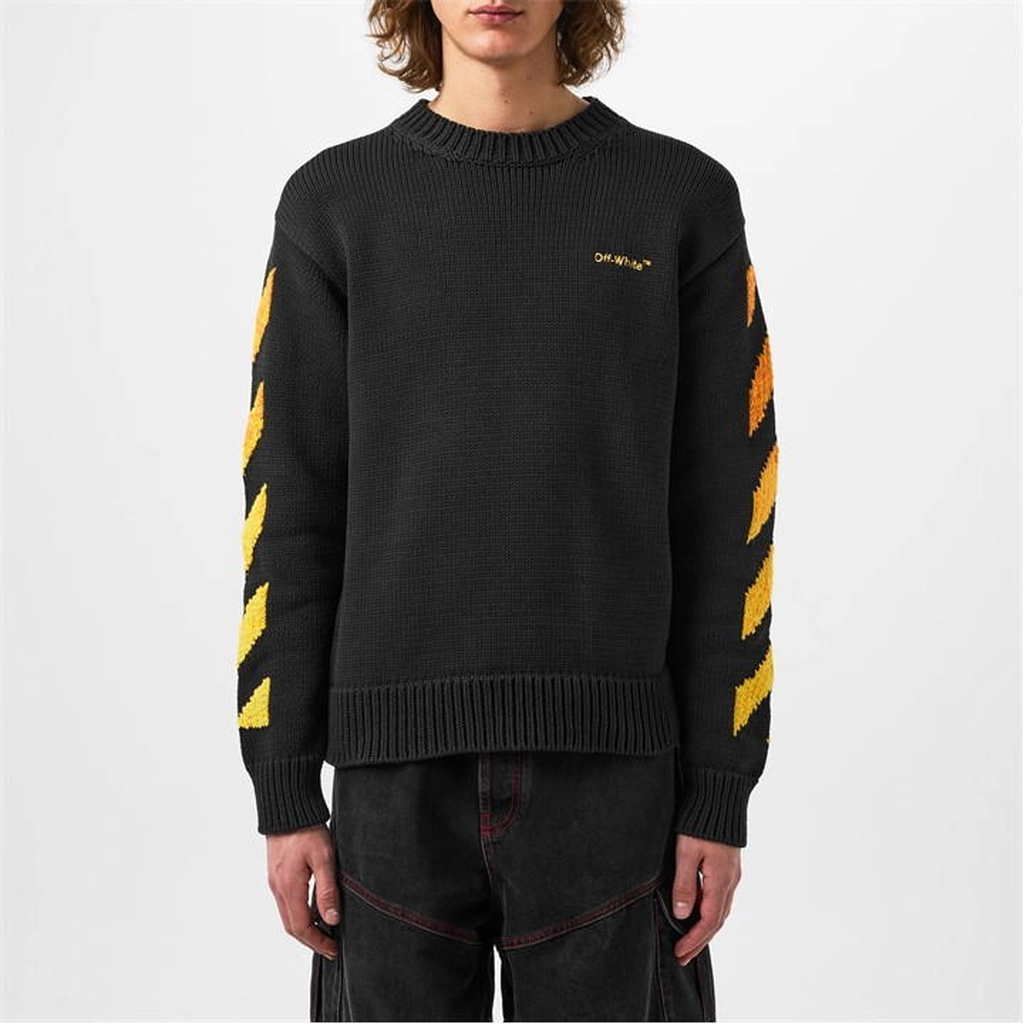Off White Orange Gradient Arrow Jumper - Black